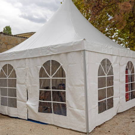 White Plastic Canopy Party Tent With Windows